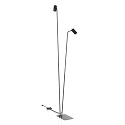 Lampa podłogowa stojąca podwójna MONO 120cm 10W GU10 | czarny