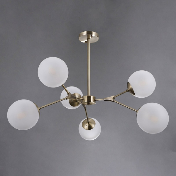 ANNES designer pendant lamp 6x E14 height 63cm | antique bronze