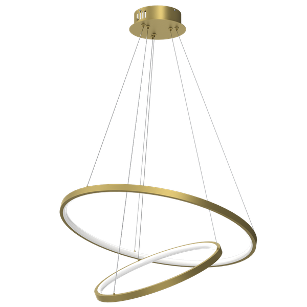 Designerska lampa wisząca ROTONDA GOLD 51W LED | Złota