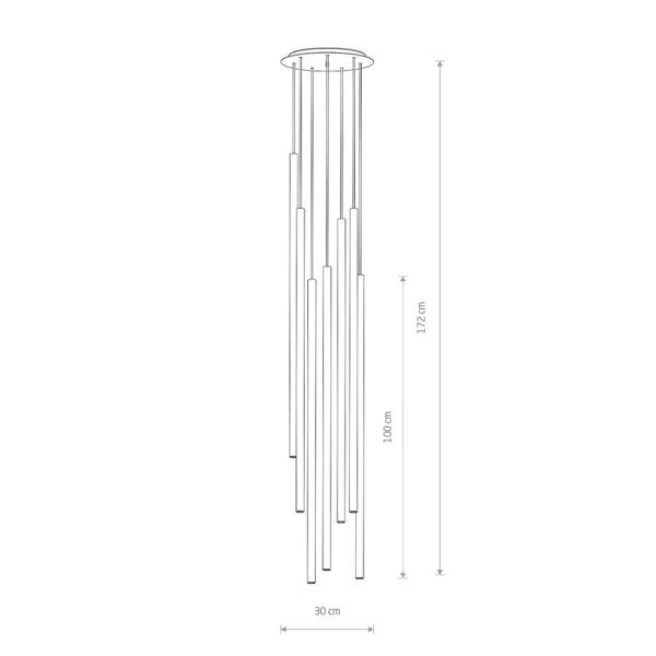 LASER SOLID BRASS VII lamp black/brass 30cm dia
