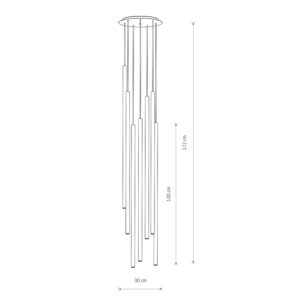 LASER SOLID BRASS VII lamp black/brass 30cm dia