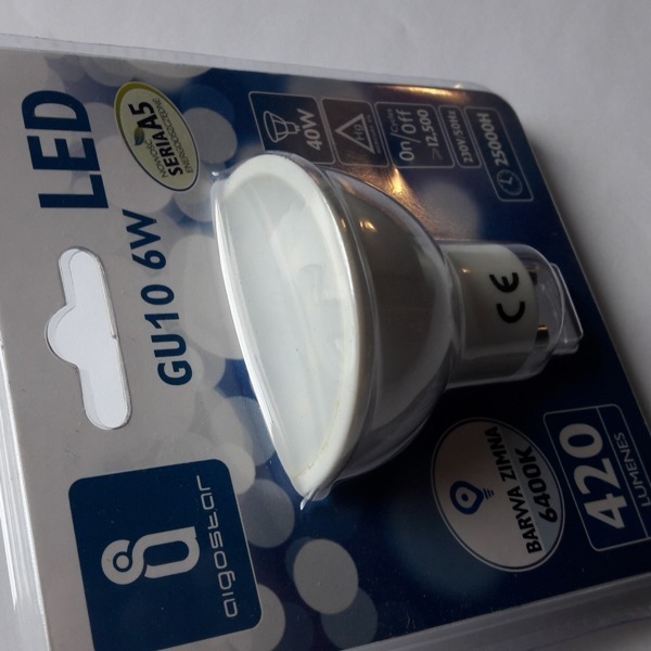 LED GU10 6W A5 Zimna