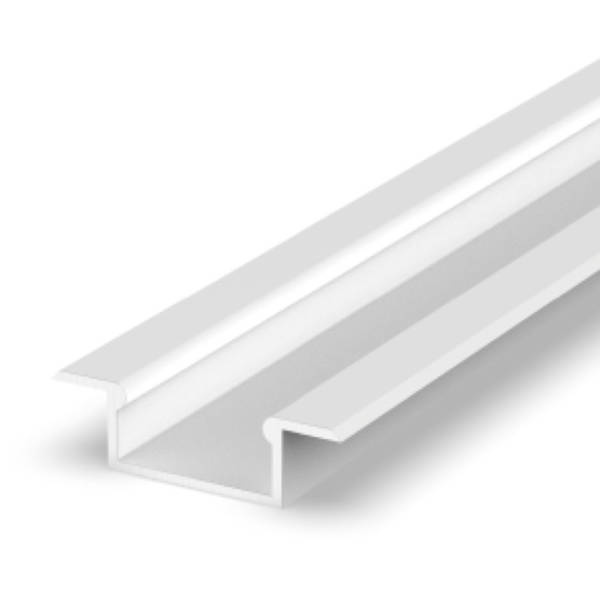 LED profile P6 recessed anodized 100cm for 13mm strips | white