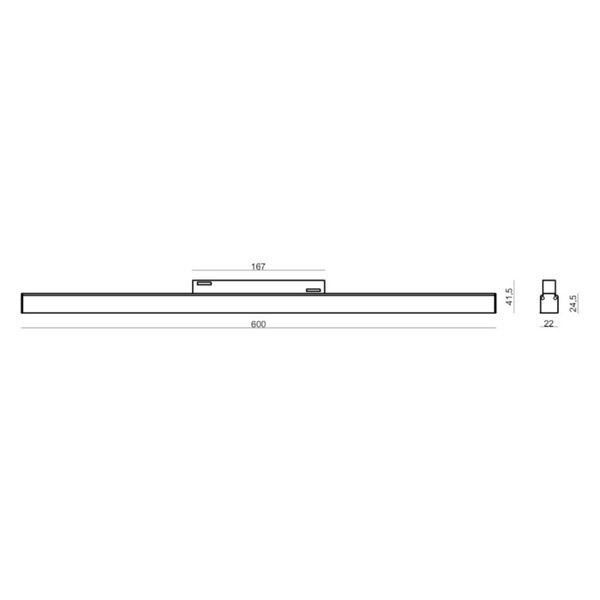 LED strip luminaire 60cm MultiLINE STRIPE M 24W 4000K 120st | white