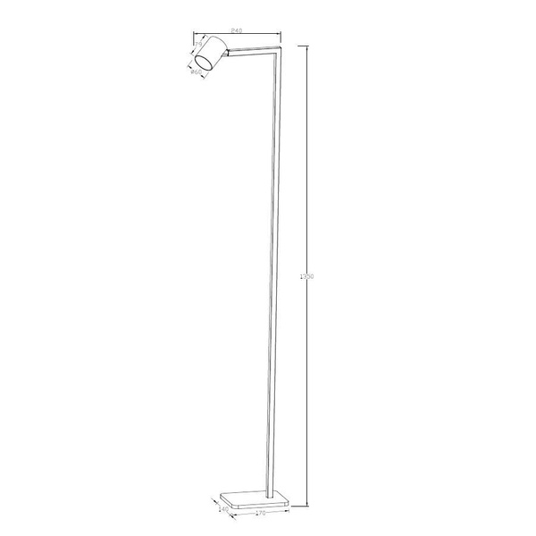 Lampa podłogowa Snow, biała, 1x50W GU10