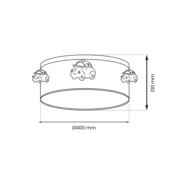 Lampa sufitowa AUTOMOBILE, biały/niebieski, 2x60W E27, MLP8285