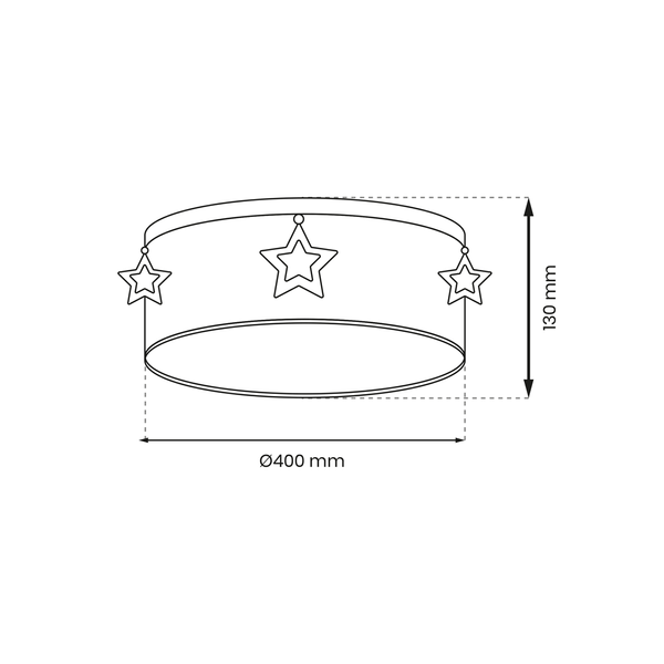 Lampa sufitowa STAR, biały/niebieski, 2x60W E27, MLP8281