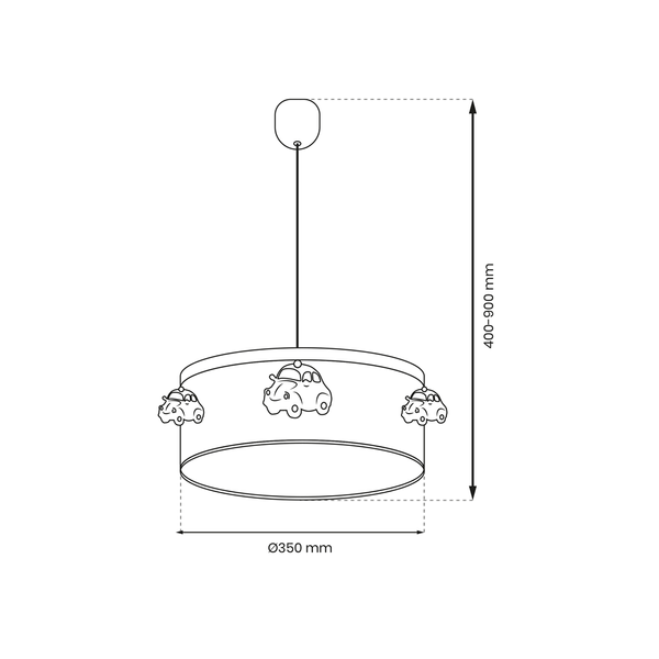 Lampa wisząca AUTOMOBILE, biały/niebieski, 1x60W E27, MLP8284