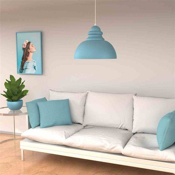 Lampa wisząca CORIN, niebieska, 1x60W E27, MLP7982