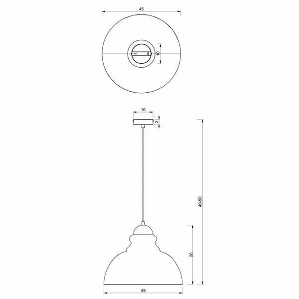 Lampa wisząca CORIN, zielona, 1x60W E27, MLP7983