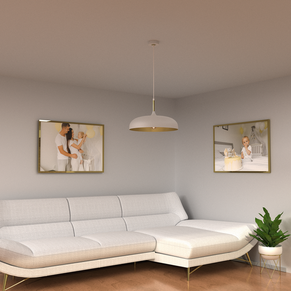 Lampa wisząca LINCOLN, MLP7899, 45 cm, biały/złoty, 1x60W E27