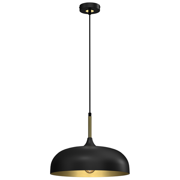 Lampa wisząca LINCOLN, MLP8030, 35 cm, czarny/złoty, 1x60W E27 