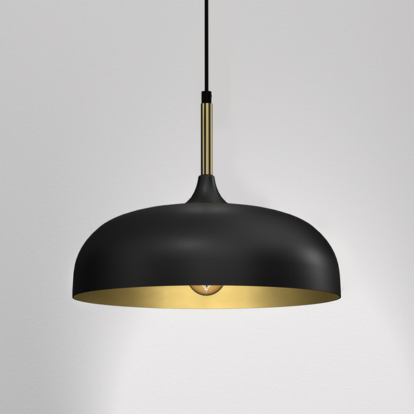 Lampa wisząca LINCOLN, MLP8030, 35 cm, czarny/złoty, 1x60W E27 
