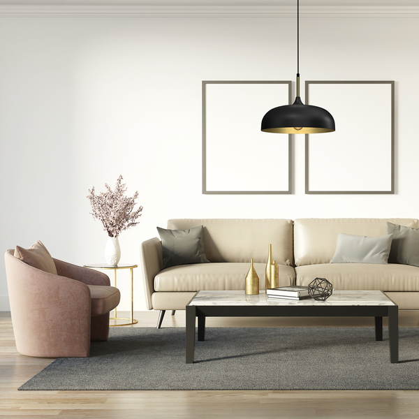 Lampa wisząca LINCOLN, MLP8030, 35 cm, czarny/złoty, 1x60W E27 