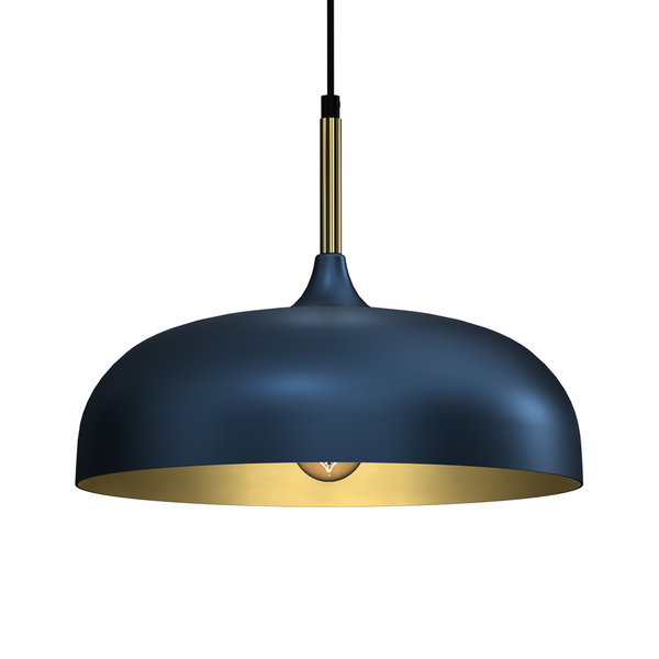 Lampa wisząca LINCOLN, MLP8033, 35 cm, niebieski/złoty, 1x60W E27