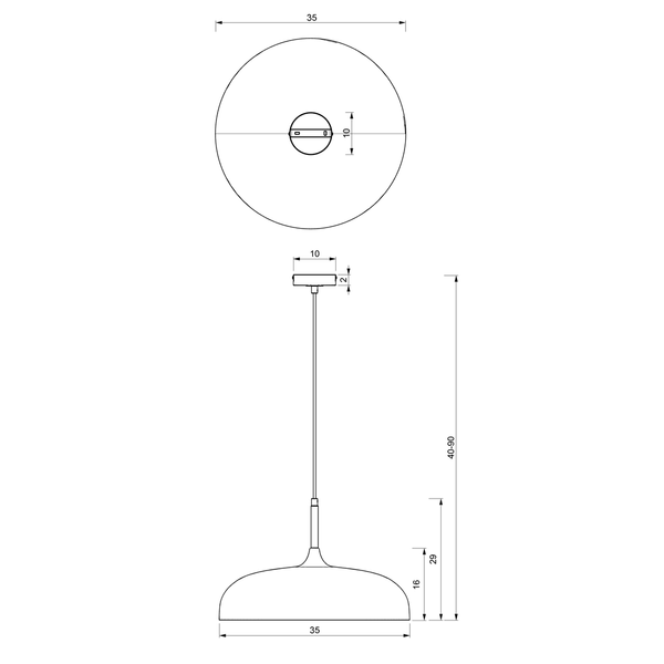 Lampa wisząca LINCOLN, MLP8033, 35 cm, niebieski/złoty, 1x60W E27