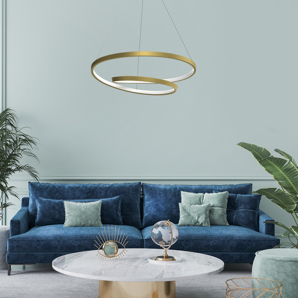 Lampa wisząca LUCERO, ML7950, złota, 48W LED, barwa neutralna 4000K
