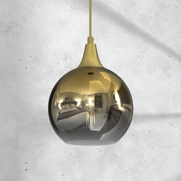 Lampa wisząca MONTE GOLD, 20 cm, MLP8400, złoty/dymiony, 1x60W E27