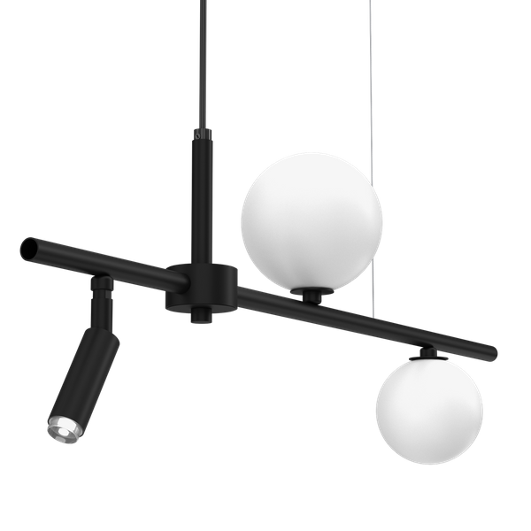 Lampa wisząca SIRIO, MLP8407, czarny/biały, 3x25W G9