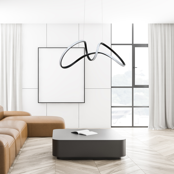 Lampa wisząca TESORO, ML7951, czarna, 48W LED, barwa neutralna 4000K
