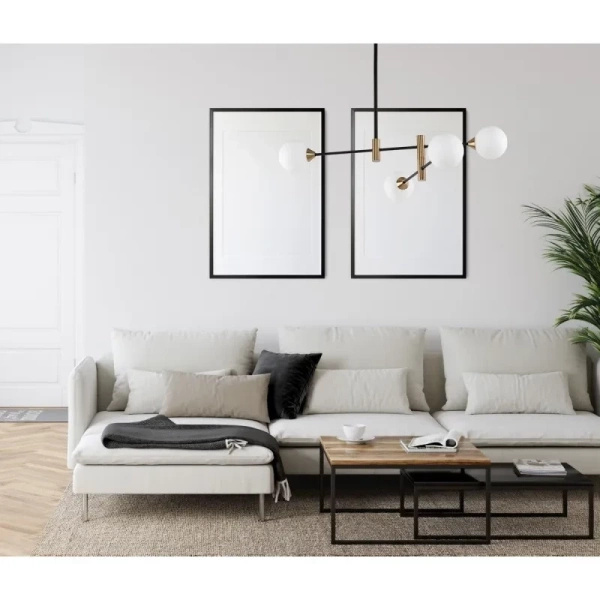 MARINO designer pendant lamp 4x G9 height 95cm | brass