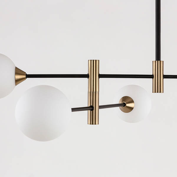 MARINO designer pendant lamp 4x G9 height 95cm | brass