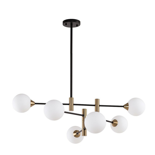 MARINO designer pendant lamp 6x G9 height 95cm | brass