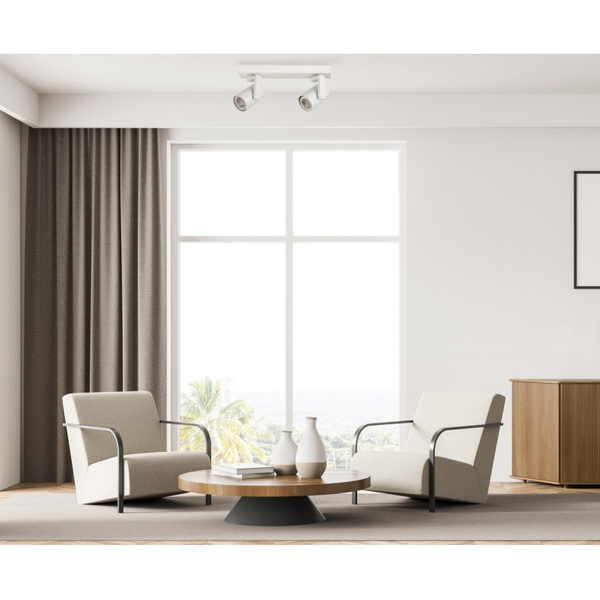 Modern ceiling spotlight SPIELA 2x GU10 length 28cm | white