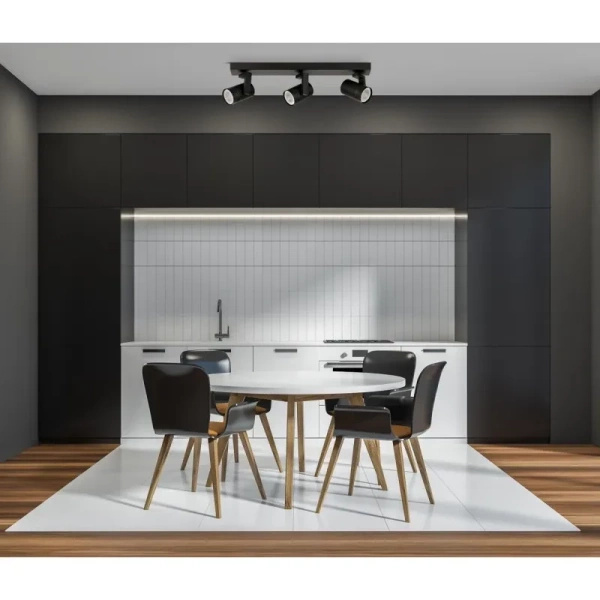Modern ceiling spotlight SPIELA 3x GU10 length 46cm | black