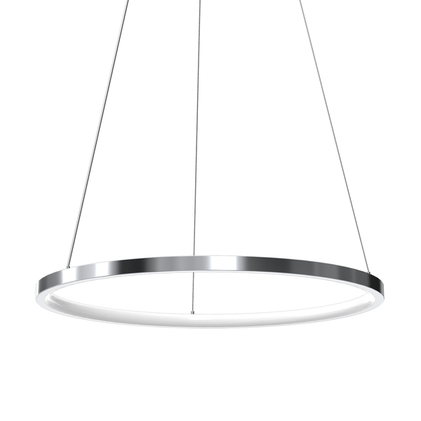 Nowoczesna lampa wisząca ROTONDA CHROME 27W LED 50 cm | Chrom