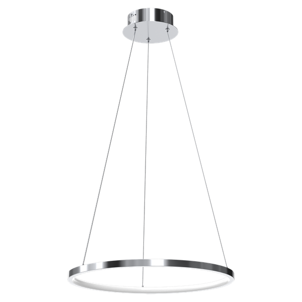 Nowoczesna lampa wisząca ROTONDA CHROME 27W LED 50 cm | Chrom