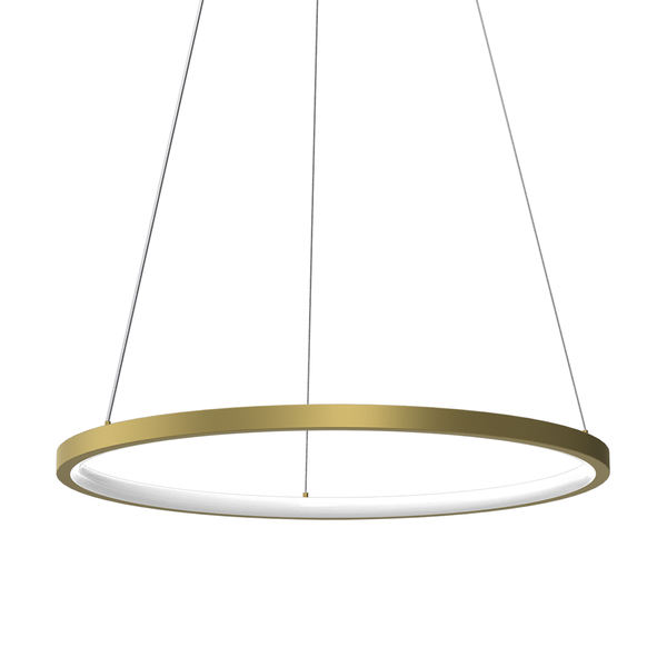 Nowoczesna lampa wisząca ROTONDA GOLD 27W LED | Złota 