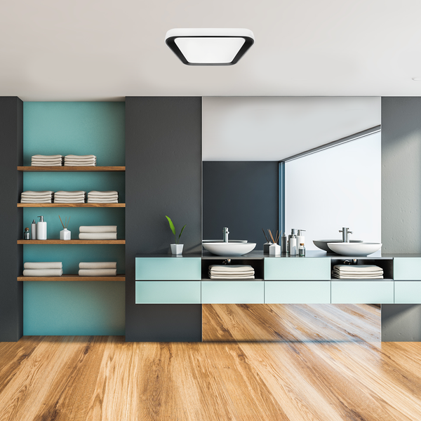 Plafon QUADRO BLACK, ML7932, biały/czarny, 66W LED