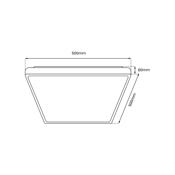 Plafon QUADRO BLACK, ML7932, biały/czarny, 66W LED