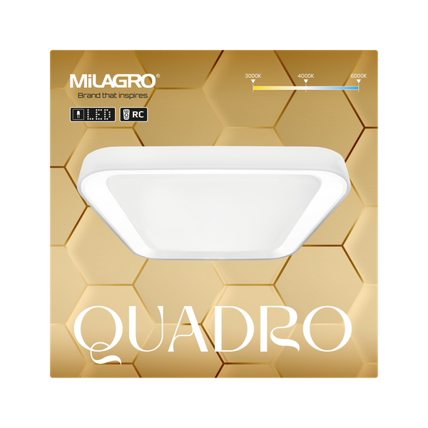 Plafon QUADRO WHITE, ML7928, biały, 38W LED