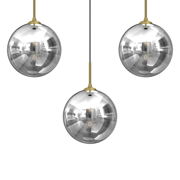 Stylowa lampa wisząca REFLEX MLP8415, czarny/złoty, 3x40W E14