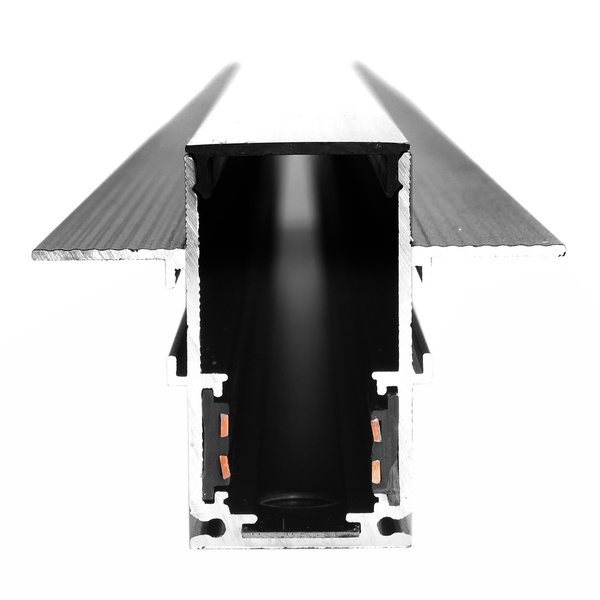 Szyna magnetyczna podtynkowa LED DOMENO 48V LL-20A 100cm | czarna