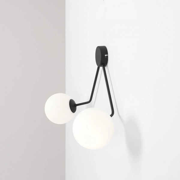 Aldex Kinkiet HOLM 1082D1, czarny/biały, 2x40W E14