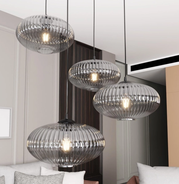 Lampa wisząca Emibig COCO 4 BL PREM GRAFIT 1377/4PREM