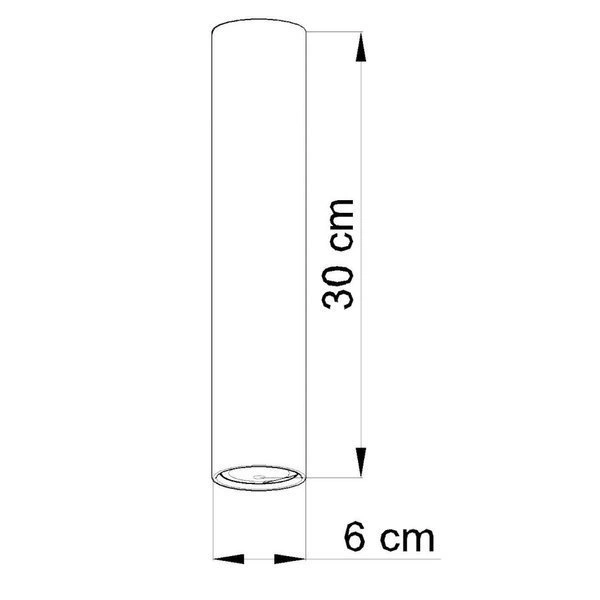 Plafon LAGOS Czarny GU10 40W, sl.0436