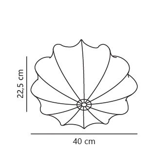 Lampa sufitowa AERON E27 Tekstylia | Biały