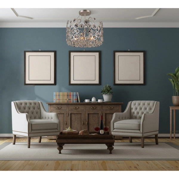 Lampa sufitowa Nardo śr. 45cm 5xE14 | złoty szampański/transparentny