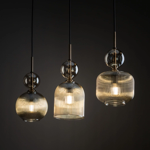 SOPHIA COGNAC LAMPA WISZĄCA 3XE14