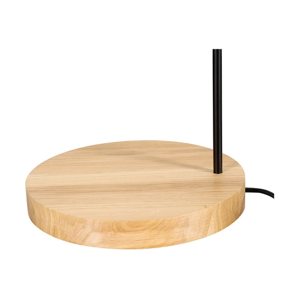 Lampa podłogowa Muriel 1xE27 maks. 60W Dąb olejowany/Czarny metal/Czarny kabel z tkaniny 7274974