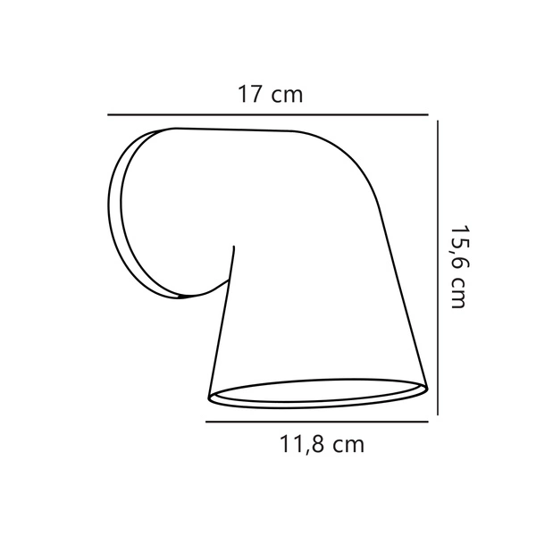 Kinkiet FRONT GU10 28W Aluminium | Biały