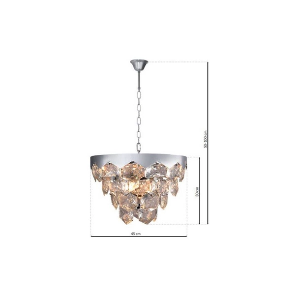 Żyrandol glamour GRACE CHROME ML5993