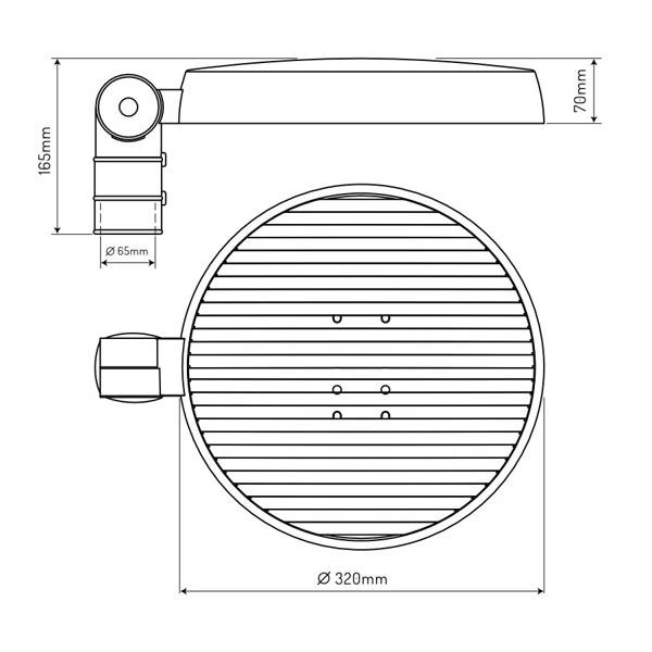 Oprawa uliczna na słupek LED ELIDA 40W 4000K neutralna IP65 | grafitowy