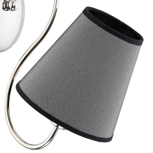 Kinkiet nowoczesny RIBERA chrom/szary