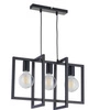 Nowoczesna lampa wisząca EDEN 3x E27 60W szer. 50cm | czarny