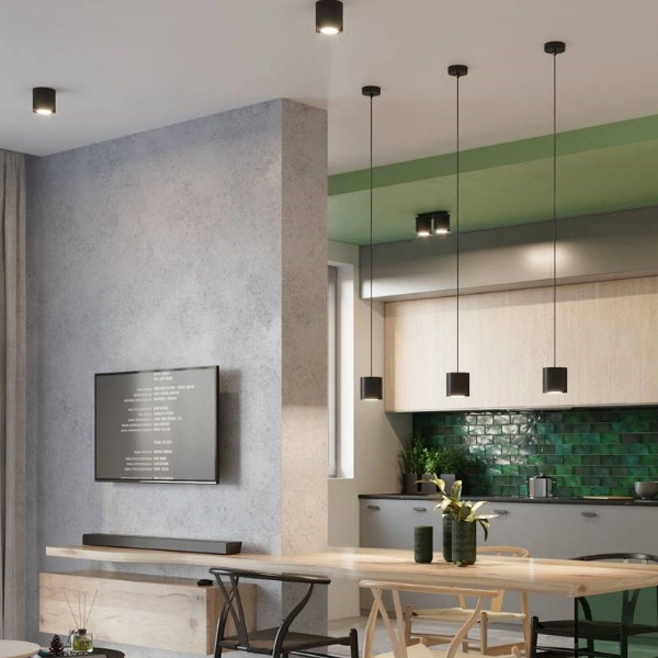 Plafon Sollux ORBIS 1 aluminium czarny 2x12W LED, SL.0054